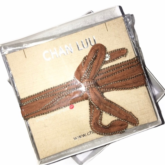 new last1 ❉ Chan Luu ❉ Chiffon Necklace ❉ Cognac - Picture 7 of 11